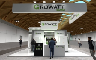Progetto stand Growatt a Key Energy 2026