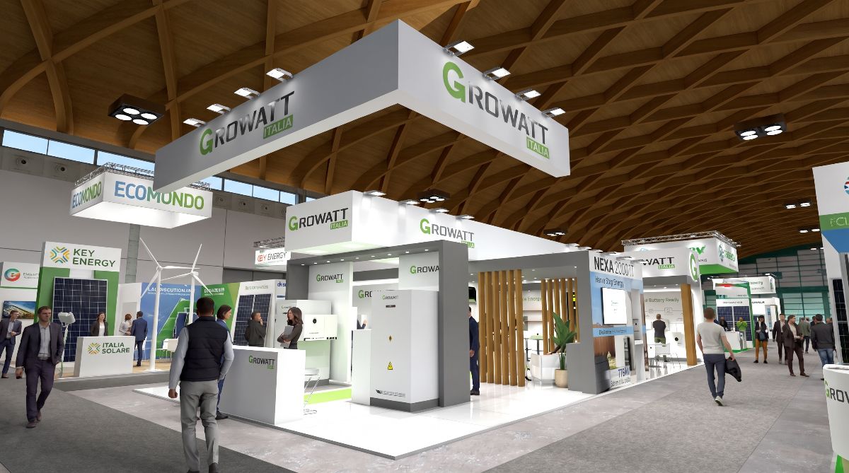 Render ambientato in fiera
